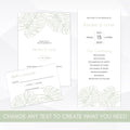 printable wedding invitation template set